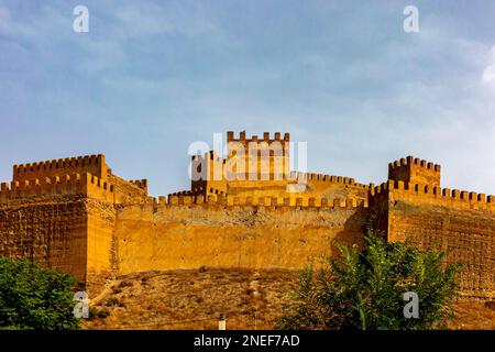 Die maurische Alcazaba oder Festung im Zentrum von Guadix eine Stadt in der Provinz Granada in Andalusien im Süden Spaniens. Stockfoto