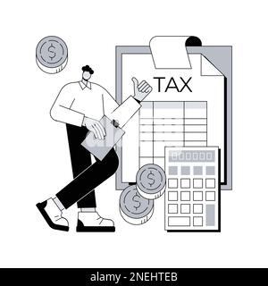 Nettoeinkommen Berechnung abstrakter Konzept Vektor Illustration. Gehaltsberechnung, Nettoeinkommensformel, Take Home Pay, Unternehmensbuchhaltung, Berechnung des Gewinns, Abstrakte Metapher der Gewinnschätzung. Stock Vektor