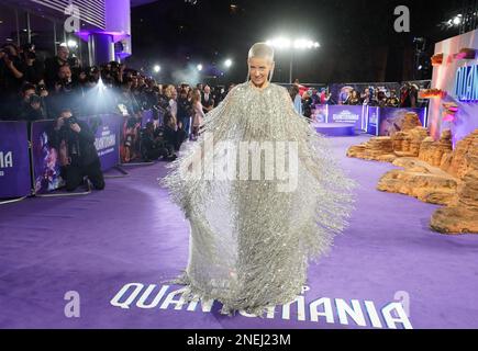 Evangeline Lilly besucht die Gala-Vorführung von Ant-man und The Wasp: Quantumania, im BFI Imax Waterloo in London. Foto: Donnerstag, 16. Februar 2023. Stockfoto