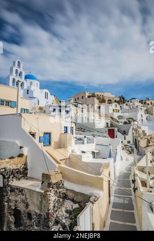 Das malerische Dorf Pyrgos Kallistis, Santorin Stockfoto