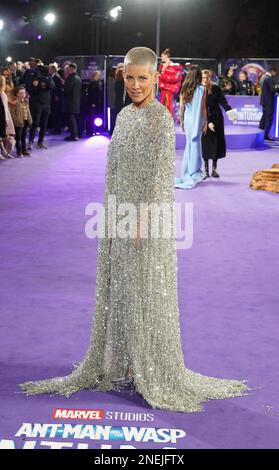 Evangeline Lilly besucht die Gala-Vorführung von Ant-man und The Wasp: Quantumania, im BFI Imax Waterloo in London. Foto: Donnerstag, 16. Februar 2023. Stockfoto