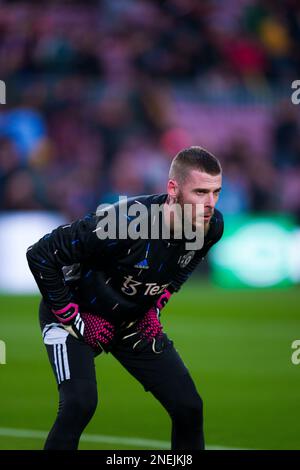 Barcelona, Spanien, 16, Februar 2023. Spanien-Fußball-Europa League-FC Barcelona gegen Manchester United. Kredit: Joan G/Alamy Live News Stockfoto