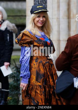 London, Großbritannien. 16. Februar 2023. Paloma Faith Family, Freunde, Berühmtheiten und Stars der Modewelt kommen in der Southwark Cathedral an, um an einer Gedenkfeier zum Gedenken an Dame Vivienne Westwood teilzunehmen. Kredit: Mark Thomas/Alamy Live News Stockfoto