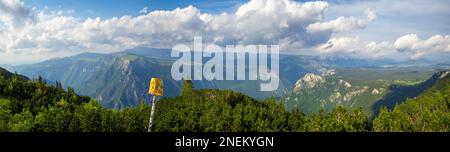 Vidikovac Aussichtspunkt Panorama, Durmitor Stockfoto