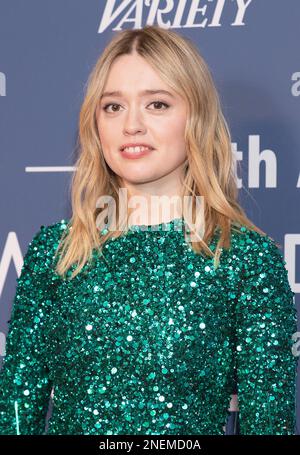 Aimee Lou Wood nimmt am Newport Beach Film Festival UK Honours im Londoner Hotel im Zentrum von London Teil. Foto: Donnerstag, 16. Februar 2023. Stockfoto