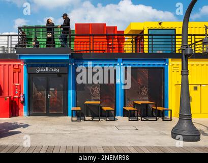 Doha Containers Yard, Box Park, Old Doha Port, Katar Stockfoto