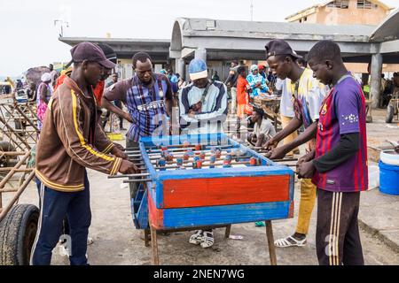 Mauretanien, Nouakchott, Fußballspiel Stockfoto