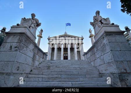 Akademie von Athen, Griechenland Stockfoto