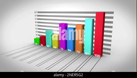 Bild von Statistiken und der Verarbeitung von Finanzdaten Stockfoto