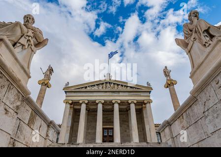 Akademie von Athen, Griechenland Stockfoto