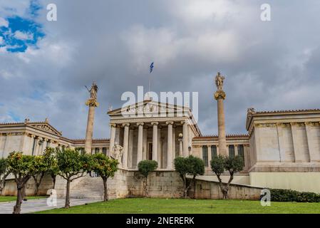 Akademie von Athen, Griechenland Stockfoto