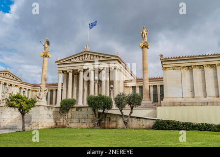 Akademie von Athen, Griechenland Stockfoto