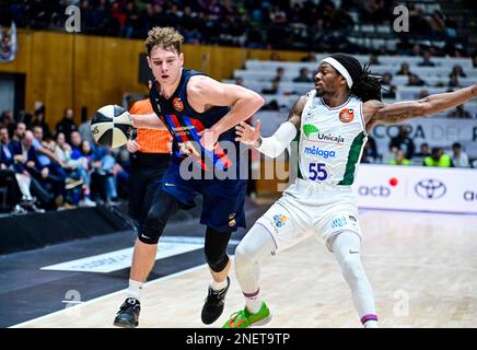 Badalona, Spanien. 16. Februar 2023. Spanisches King's Cup Basketballspiel gegen FC Barcelona und Unicaja, im Badalona Olympic Pavilion, 16. Februar 2023 900/Cordon Press Credit: CORDON PRESS/Alamy Live News Stockfoto