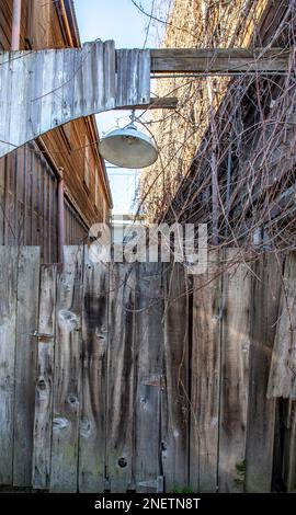 Das Locke Historic District liegt in der Gegend des Sacramento-San Joaquin River Delta in Norhern Kalifornien. Die Stadt wurde als erste Wet entwickelt Stockfoto