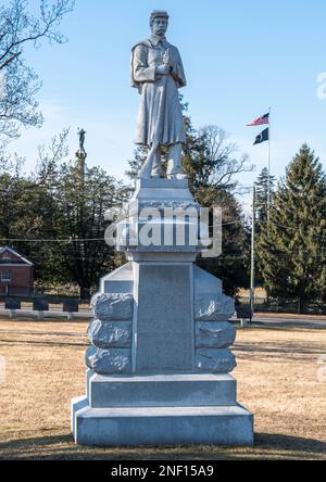 Das 7. erbaute West Virginia Infanterie-Denkmal im Gettysburg National Military Park Stockfoto