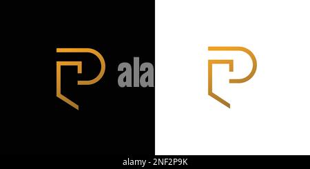 Einzigartiges und modernes PC-Logo Stock Vektor