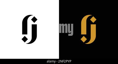 Professionelles und elegantes JJ-Logo-Design Stock Vektor