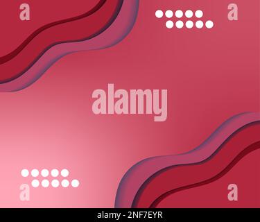 Abstrakter roter Hintergrund, abstrakter roter und kastanienbrauner minimalistischer Wave Hintergrund Stockfoto