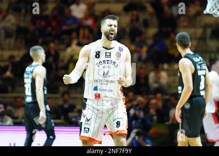 PalaAlpitour, Turin, Italien, 16. Februar 2023, Riccardo Tavernelli (BERTRAM-YACHTEN DERTHONA TORTONA) während der letzten acht – Viertelfinale – Derthona Stockfoto