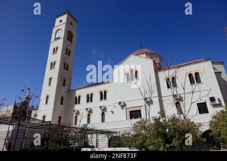 Al Bishara Griechisch-Orthodoxe Kirche, Jabal Al-Weibdeh, Amman, Jordanien / Al Bishara Griechisch-Orthodoxe Kirche, Jabal Al-Weibdeh, Amman, Jordanien Stockfoto
