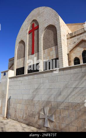 Al Bishara Griechisch-Orthodoxe Kirche, Jabal Al-Weibdeh, Amman, Jordanien / Al Bishara Griechisch-Orthodoxe Kirche, Jabal Al-Weibdeh, Amman, Jordanien Stockfoto