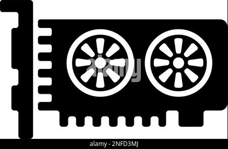 Abbildung des Vektorsymbols der Grafikkarte ( Grafikkarte ) Stock Vektor
