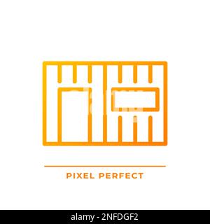 Container House Pixel Perfect Gradient Linearvektorsymbol Stock Vektor