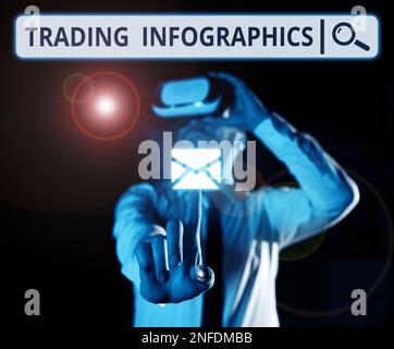 Text mit Infografiken zu Inspiration Trading, konzeptionelle fotografische Darstellung von Handelsinformationen oder -Daten Stockfoto