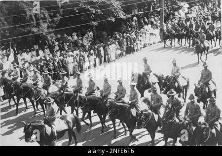 Bestattungszug von Liliuokalani. Stockfoto