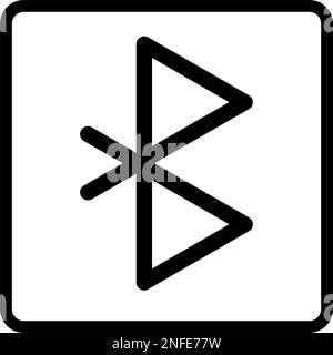 Einfaches Bluetooth-Box-Symbol. Bearbeitbarer Vektor. Stock Vektor