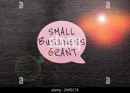 Konzeptionelle Darstellung Small Business Grant, Business Concept ein Einzelunternehmen, das für seine begrenzte Größe bekannt ist Stockfoto