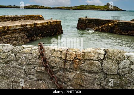 Dalkey Island vom Hafen von Coliemore Stockfoto