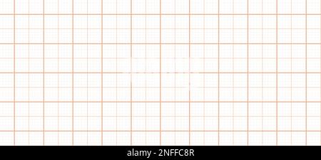 Hintergrund des orangefarbenen Millimeterdiagramms. Nahtlose mathematische Papierstruktur. Deskussion für Rechtschreibplan, Schulprojekt. Vektordarstellung Stock Vektor