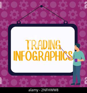 Infografiken zum konzeptionellen Handel. Geschäftsüberblick visuelle Darstellung von Geschäftsinformationen oder -Daten Stockfoto