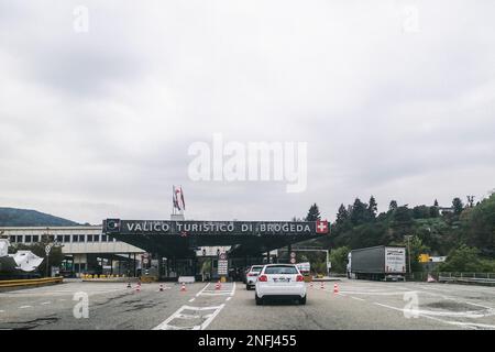 Italien. der highway der Seen. autostrada dei laghi (Mailand-Como) - Grenze Chiasso Brogeda Stockfoto