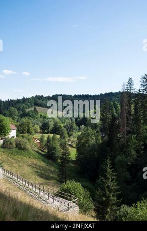 Slowenien. Ljubljana. Blick vom Schloss Predjama Stockfoto