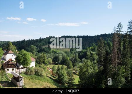 Slowenien. Ljubljana. Blick vom Schloss Predjama Stockfoto