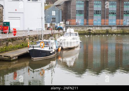 Boote auf dem Truro River in Truro, Cornwall Stockfoto