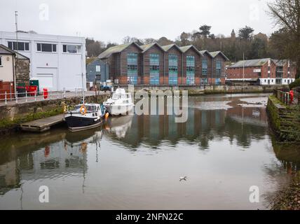 Boote auf dem Truro River in Truro, Cornwall Stockfoto
