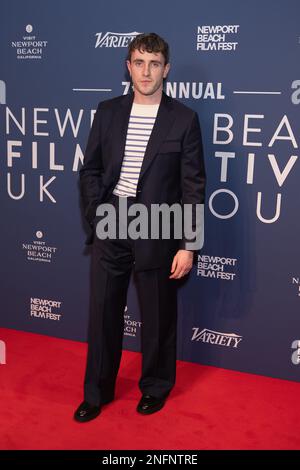 London, Großbritannien. 16. Februar 2023. London, Großbritannien. Paul Mescal nimmt am Newport Beach Film Festival UK Honours 2023 Red Carpet Arrivals im Londoner Hotel, Leicester Square in London, England, Teil. Kredit: S.A.M./Alamy Live News Stockfoto