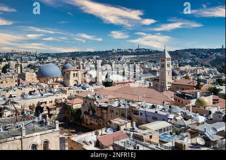 Jerusalem Israel. Aussichtspunkt auf die Altstadt Stockfoto