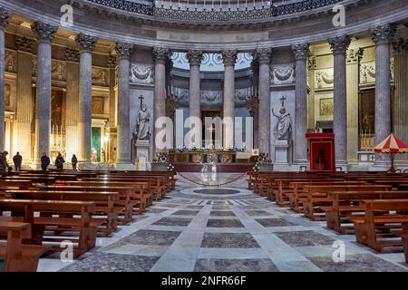 Neapel Kampanien Italien. Basilika reale pontificia di San Francesco Di Paola in Piazza Plebiscito Stockfoto