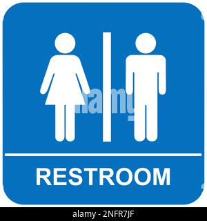Schild für Männer und Frauen auf den Toiletten Stockfoto