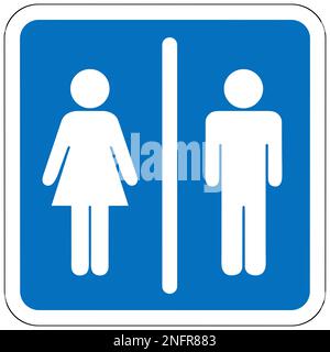 Zeichen für Männer und Frauen auf den Toiletten Stockfoto
