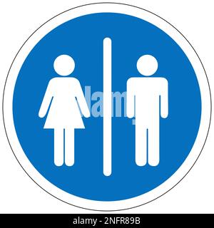 Zeichen für Männer und Frauen auf den Toiletten Stockfoto