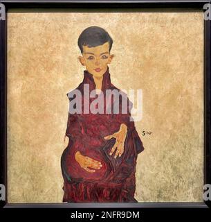 Egon Schiele - Portrait von Herbert Reiner (Reiner Boy) 1910: Belvedere Museum, Wien Österreich Stockfoto