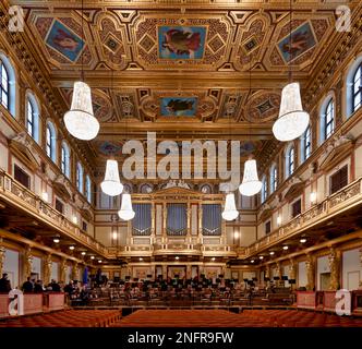 Das Goldener Saal (Goldener Saal) Konzertsaal der Wiener Musikverein. Wien Österreich Stockfoto