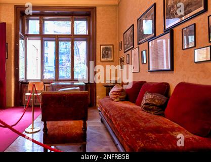 Professor Doktor Freud House Studio in Wien, Österreich. Das Wartezimmer Stockfoto