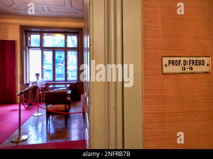 Professor Doktor Freud House Studio in Wien, Österreich Stockfoto