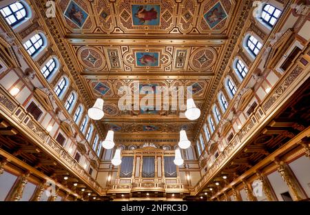 Das Goldener Saal (Goldener Saal) Konzertsaal der Wiener Musikverein. Wien Österreich Stockfoto